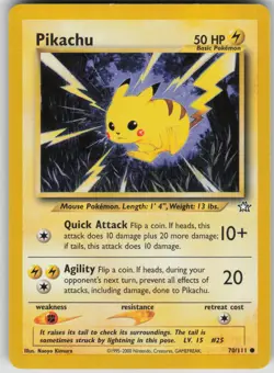 Pokemon TCG Pikachu Common Neo Genesis 070/111 - Image 1
