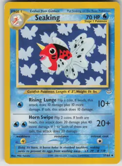 Pokemon TCG Seaking Uncommon Neo Revelation 37/64 - Image 1