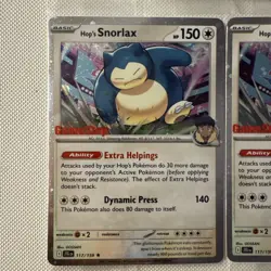 Pokemon TCG Holo Hops Snorlax GameStop Promo JourneyTogether 117/159 SEALED LOT3 - Image 3