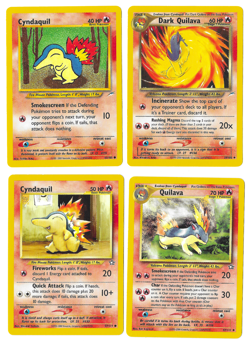 Pokemon TCG Cyndaquil & Quilava/ Dark Quilava mini lot Neo Destiny & Neo Genesis - Image 1