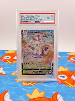 PSA 2021 Pokemon SWSH FA/Sylveon VMAX Evolving Skies-Secret #212 NM MT 8 - Image 2