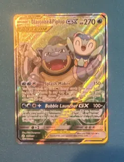 The Pokemon Company Blastoise & Piplup GX 215/236 TAG TEAM Alt FA Holo - Image 3