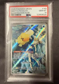 Pokemon 2025 SV10 Destined Rivals Misty's Psyduck 193/182 IR Holo PSA 10 - Image 1