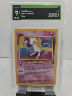 2000 Pokemon Black Star Promo Mew #8 Degree Grade 9 - Image 1