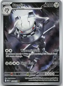Steelix 150/132 Illustration Rare Mega Evolution Pokemon Holo Near Mint - Image 1
