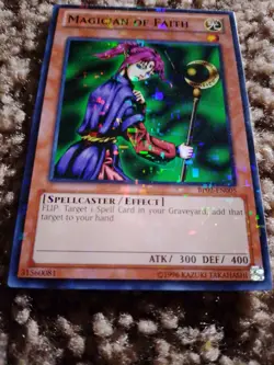 YUGIOH MAGICIAN OF FAITH BP02-EN005 MOSAIC RARE 1ST ED NM - Image 1
