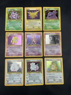 Pokemon Vintage Holo Rare WOTC Era Card Lot Base Set, Fossil, Jungle MP/HP - Image 1