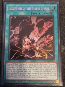 Deception of the Sinful Spoils ROTA-EN055 Rage of the Abyss 1st Ed. Secret Rare - Image 1