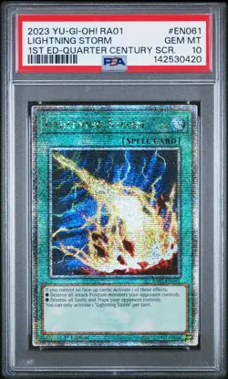 Lightning Storm - RA01-EN061 - Quarter Century Secret Rare - PSA 10 - POP 23! - Image 2