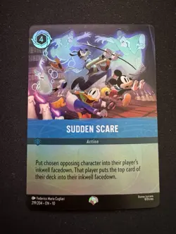 Disney Lorcana Whispers in the Well Sudden Scare 219/204 Epic Holofoil - Image 3