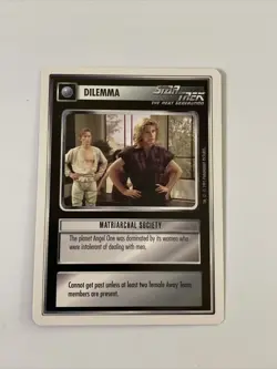 Star Trek CCG Dilemma Matriarchal Society Uncommon Card - Image 1