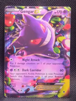 Pokemon Gengar EX Holo Card 34/119 XY-Phantom Forces Series - Image 2