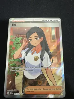 Pokemon TCG Prismatic Evolutions Eri Full Art Trainer Ultra Rare Card 136/131 - Image 1