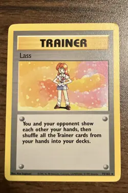 Lass Trianer Pokemon Card Original Base Set 1999 WotC Vintage NM - Image 1