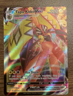 Tapu Koko VMAX 051/163 Full Art Ultra Rare Battle Styles Pokemon Card NM - Image 1