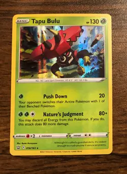 Tapu Bulu Pokemon Card Holo Rare NM/M Sword Shield Battle Styles 16/163 - Image 1
