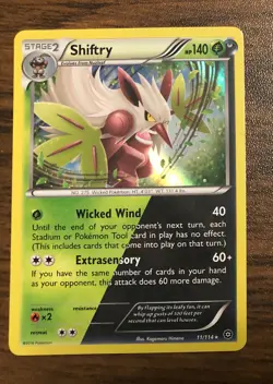 Pokemon TCG - Shiftry 11/114 XY Steam Siege Holo Rare Card - NM - Image 1