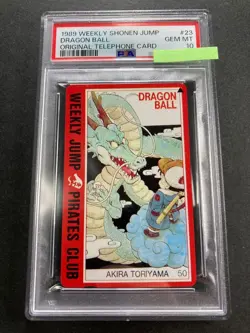 PSA10 Top Mint 1989 Dragon Ball Phone Card #23 Son Goku Jump AKIRA TORIYAMA - Image 1