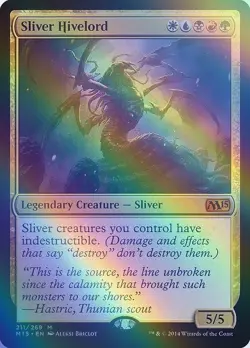 MTG M15 Sliver Hivelord English FOIL Card Multicolor Rare Commander JAPAN - Image 1