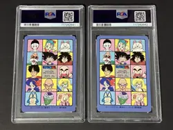 PSA8 Near Mint Dragon Ball Carddass No.18 & 19 Visual Adventure 2-Card Set JAPAN - Image 2