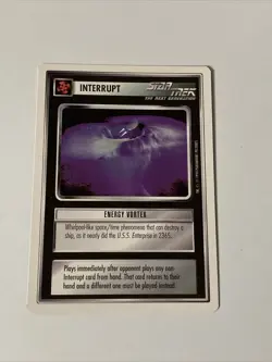 Star Trek CCG Interrupt Energy Vortex Uncommon Card - Image 1
