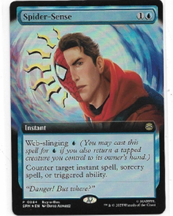 Spider-Sense Foil Extended Art Promo Marvel's Spider-Man NM MTG - Image 1