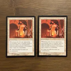 MTG Magic The Gathering Card Opal Acrolith x2 Enchantment White Urza's Saga - Image 1