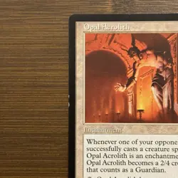 MTG Magic The Gathering Card Opal Acrolith x2 Enchantment White Urza's Saga - Image 2