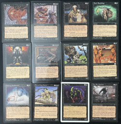 Vintage MTG Lot: 1997 12 BLACK Card Lot - Played - Magic: The Gathering - Image 1