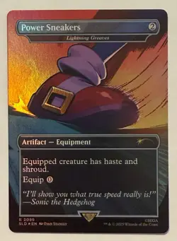 Power Sneakers (Lightning Greaves) Borderless Rainbow Foil - Secret Lair MTG - Image 1