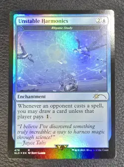 MTG English Unstable Harmonics - Rhystic Study LP Foil Secret Lair Magic - Image 1