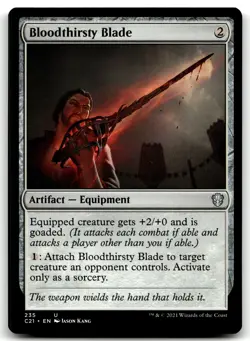 MTG Bloodthirsty Blade U Commander 2021 235 LP - Image 1