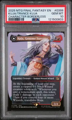 2025 MTG FINAL FANTASY KUJA, GENOME SORCERER/TRANCE KUJA, FATE DEFIED PSA 10 - Image 1