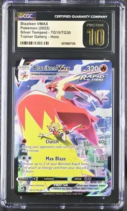 PRISTINE CGC 10 BLAZIKEN VMAX SILVER TEMPEST TG15 TRAINER GALLERY POKEMON - Image 1