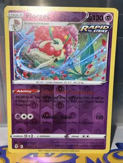 2021 Pokemon SWSH Evolving Skies Florges Reverse Holo #073/203 - Image 2