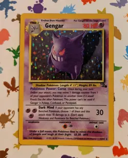 Pokemon TCG Gengar 5/62 Fossil Holo Vintage WOTC English 1999 HP - Image 1