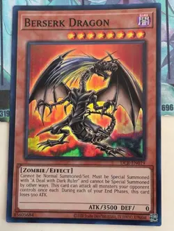 Yugioh 1x Berserk Dragon Super Rare DCR-EN019 Dark Crisis 25th Anniversary NM - Image 2