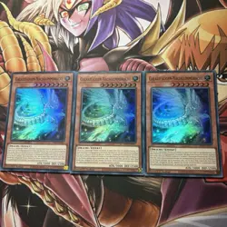 Yugioh! Playset 3x Galaxieaugen-Nachglimmdrache Super Rare - RA01-DE017 1. Aufl - Image 1