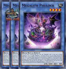 Yugioh! 3x Megalith Phuloch DOOD-EN033 Common 1st Ed NM - Image 1