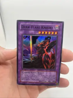 Yugioh Dark Flare Knight DCR-017 Super Rare Foil Holo Trading Card LP - Image 1