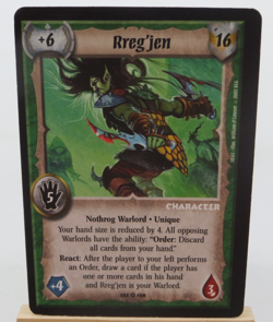 WARLORD Saga of the Storm CCG Nothrog Character Card RREG'JEN 123/158 - Image 1