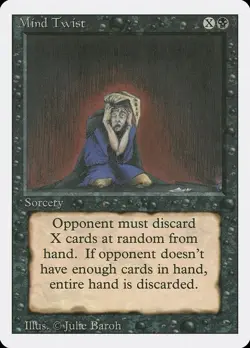 MTG Mind Twist Revised Edition Regular Magic the Gathering 1994 Vintage LP x1 - Image 1