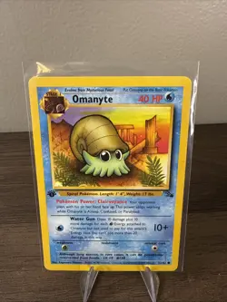 1st Edition Omanyte 52/62 Fossil Set - Common Pokemon Card - LP - Image 1