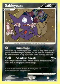 Sableye 63/132 Uncommon Secret Wonders Pokemon Lightly Played - Image 1