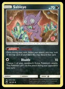 Sableye 88/168 Uncommon Celestial Storm Pokemon Lightly Played - Image 1