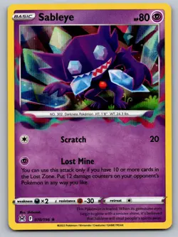Sableye 070/196 Holo Rare Lost Origin Pokemon Holo Near Mint - Image 1