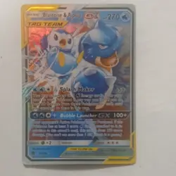 2019 Pokemon Blastoise & Piplup GX Tag Team Cosmic Eclipse #38/236 NM - Image 1