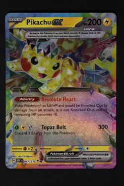 Pokemon Pikachu ex Double Rare NM - ME: Ascended Heroes 057/217 - Image 1