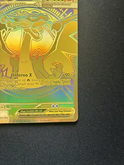 Pokemon Mega Charizard X ex Mega Hyper Rare Holo 130/094 Gold Phantasmal Flames - Image 5