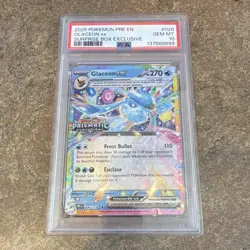 Pokemon 2025 Prismatic Evolutions Glaceon ex Holo Promo PSA 10 026/131 - Image 1